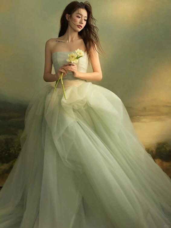 カラードレス 花嫁ドレス 前撮りドレス 後撮り 旅行 高級感 ロング ワンピース パーティードレス フォトウェディング撮影 可愛い お姫様 成人式ドレス コンサート オフショルダー 二次会ドレス 披露