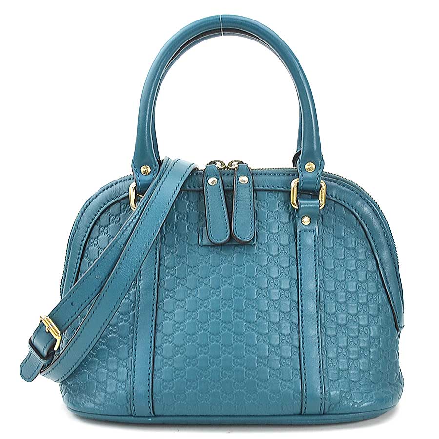 グッチ GUCCI ハンドバッグ 斜め掛けショルダーバッグ マイクログッチシマ レザー ティール レディース 449654 e59796a 42,770円