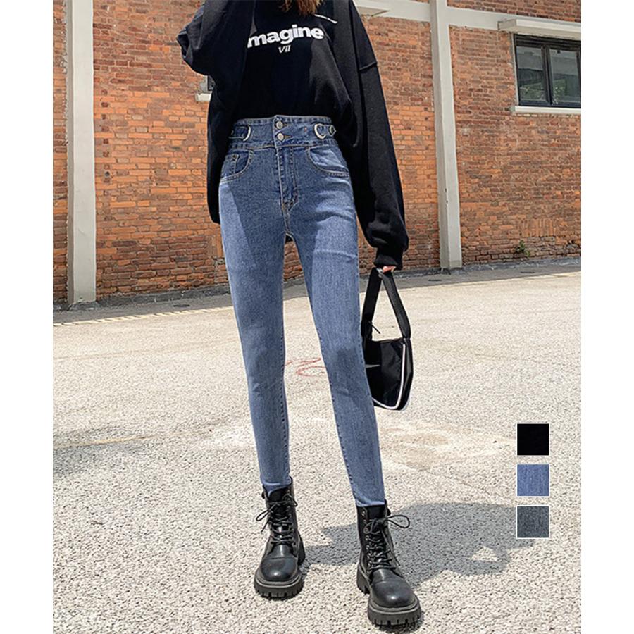 デニムパンツ ハイウエストタイトジーパン デニムパンツ レディース ジーンズ