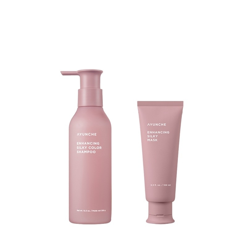 AYUNCHE【中容量】アユンチェエンハンシングシルキーヘアケア2種セット（シャンプー350g＋マスク100ml）