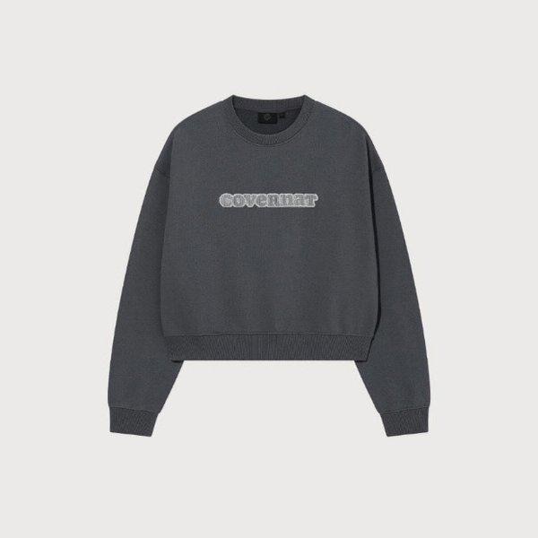 長袖Tシャツ JQS CO2501CR70-CH ウーマン クーパーロゴ スウェットシャツ チャコール