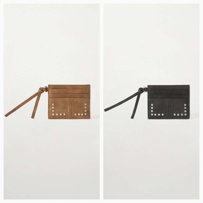 【SATUR】 26SS STUD CARD WALLET : 2COLORS