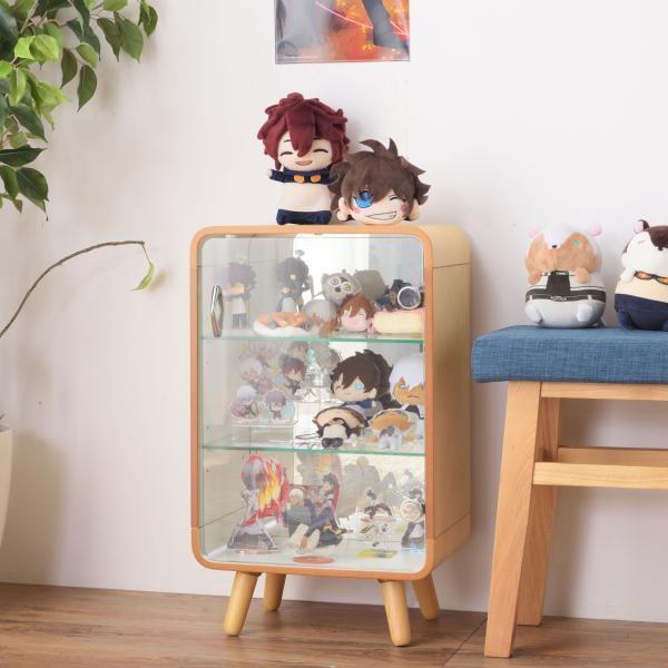 コレクション ボックス フィギュアケース コレクションケース ラック 棚 ガラスケース ショーケース アクリルスタンド グッズ コンパクト 足つき 脚 収納 ID012