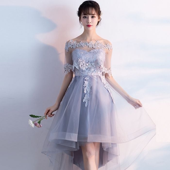 ワンピース 膝丈 フィッシュテール レース シースルー ベアトップ エレガント 上品 結婚式 二次会 謝恩会 パーティ 大きいサイズ 20代 30代 40代 黒ブラック グレー ピンク 赤レッド ワイ