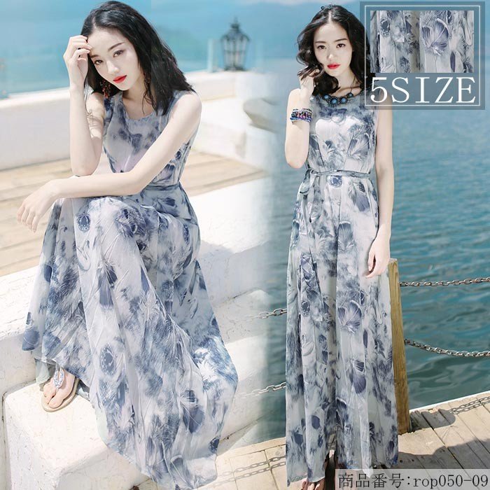 ワンピース リゾート 夏 ワンピ ノースリーブワンピ レディース 花柄 ワンピ オフショルダー フレアワンピ ビーチワンピース マキシ ワンピ ボヘミア 着痩せ