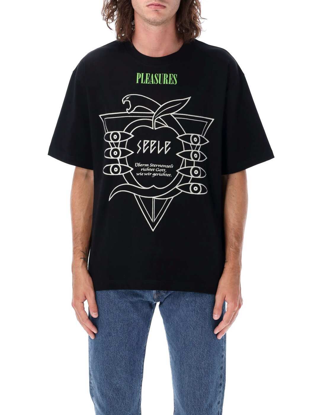 P24E005BLACK ブラック 秋冬2024 Tシャツ メンズ ia