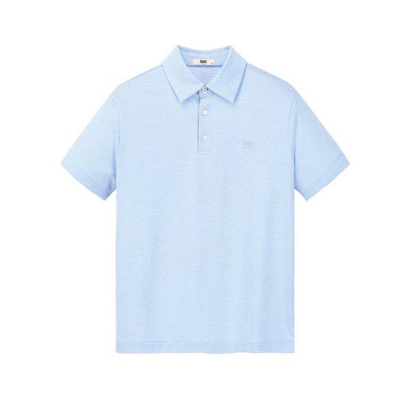 ライトブルー マイクロストライプ Tシャツ (DMTS6B010B1)