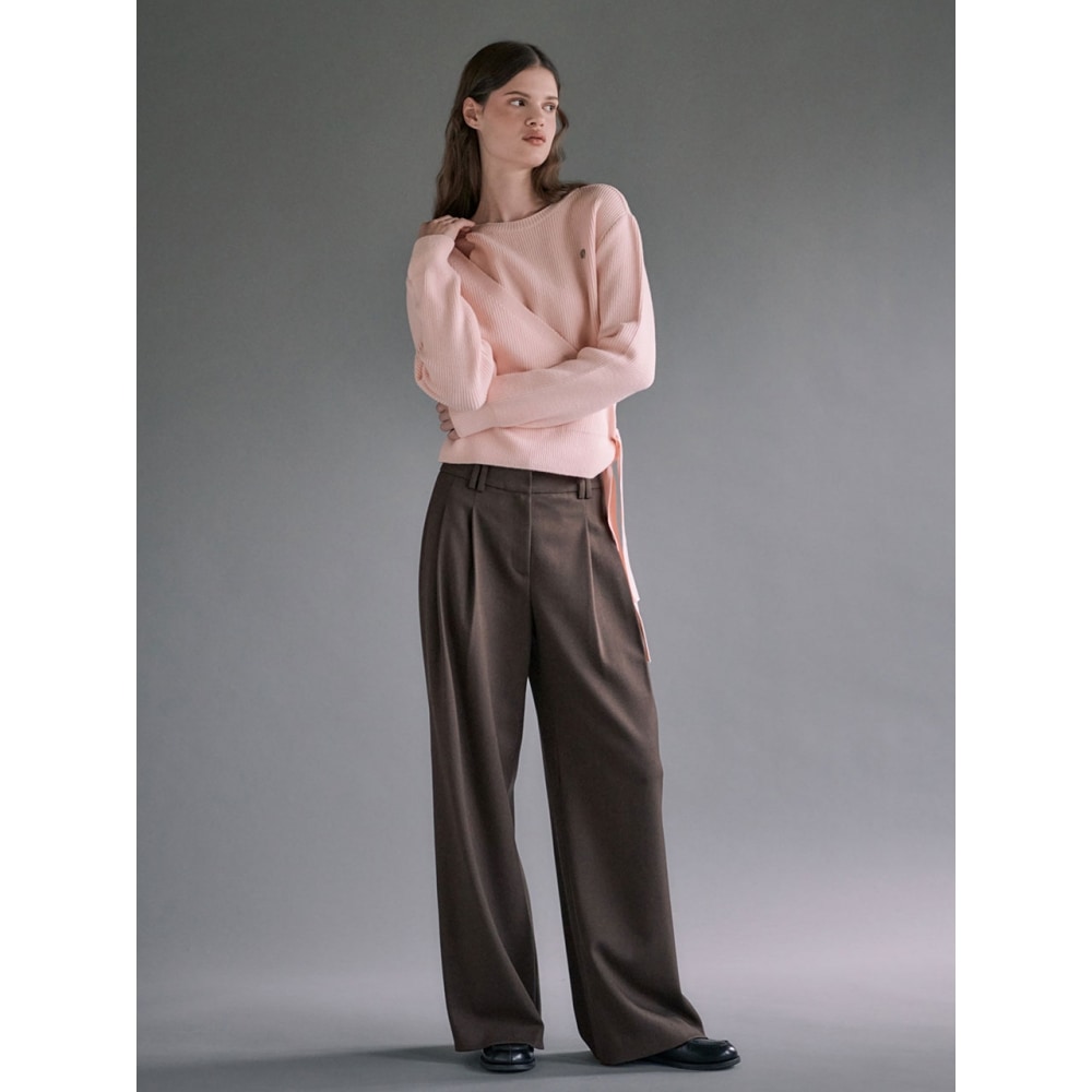 ルーヴルウールブレンドツータックワイドパンツ SW3WL453-93