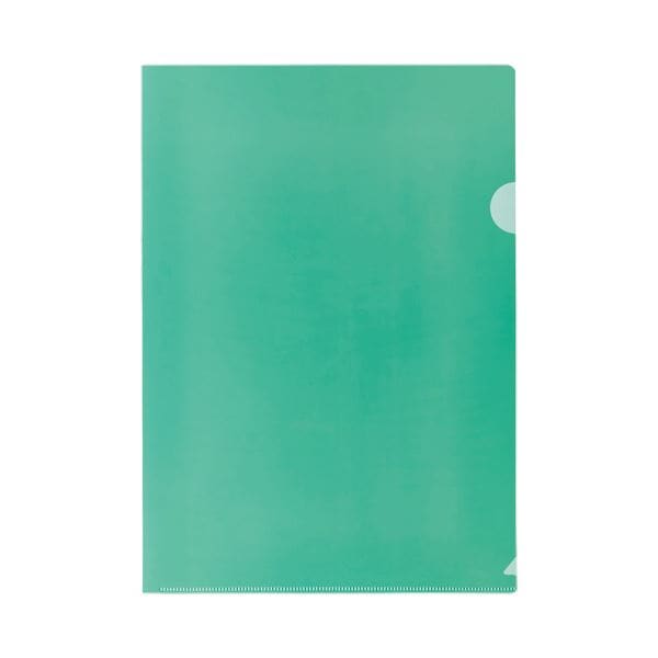 （まとめ） TANOSEEカラークリアホルダー 薄型エコノミータイプ A4 グリーン 厚さ0.15mm 1セット（30枚：10枚x3パック） [x10セット]