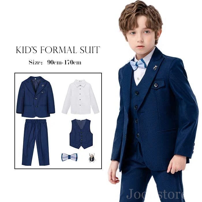男の子 スーツ 卒業式 スーツ 男の子 入学式 スーツ 男の子 フォーマル 子供 スーツ ネクタイ付 スーツ一式 6点セット ピアノ 発表会 結婚式 キッズスーツ フォ30%までに制限