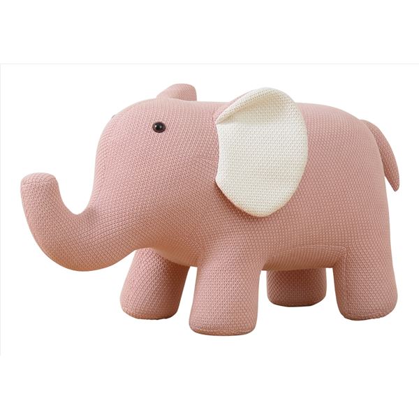 アニマル スツール ( ゾウ ピンク ) ファブリック 耐荷重80kg インテリア家具 子ども部屋家具 スプーンミー