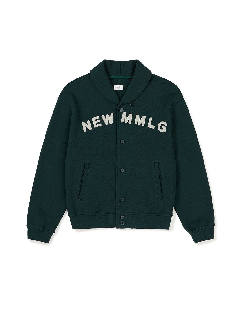 【MMLG】 SHAWL COLLAR SWEAT JUMPER : DEEP GREEN