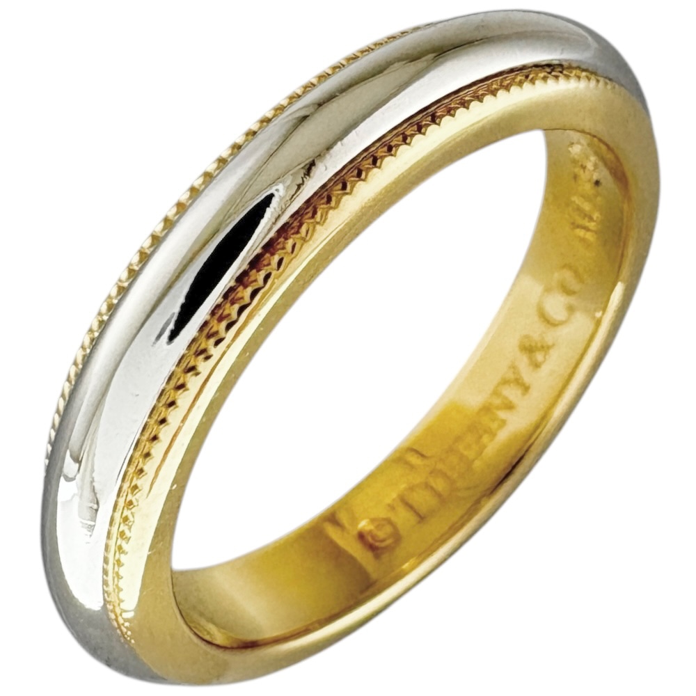 ティファニー ミルグレイン リング 指輪 6.5号 Pt950プラチナ TIFFANY&Co. 中古 美品