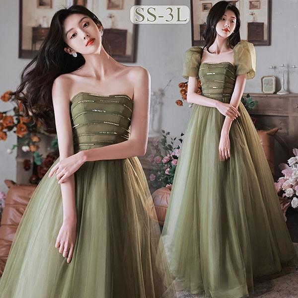 ドレス 大人 ピアノ発表会 ドレス 演奏会 結婚式 袖付き フェミニン 大きいサイズ パーティードレス