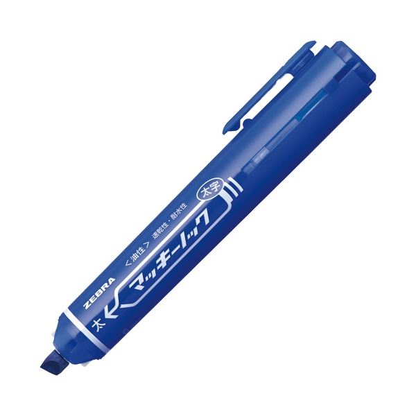 (まとめ) ゼブラ 油性マーカー マッキーノック太字 青 P-YYSB6-BL 1本 (×50セット)