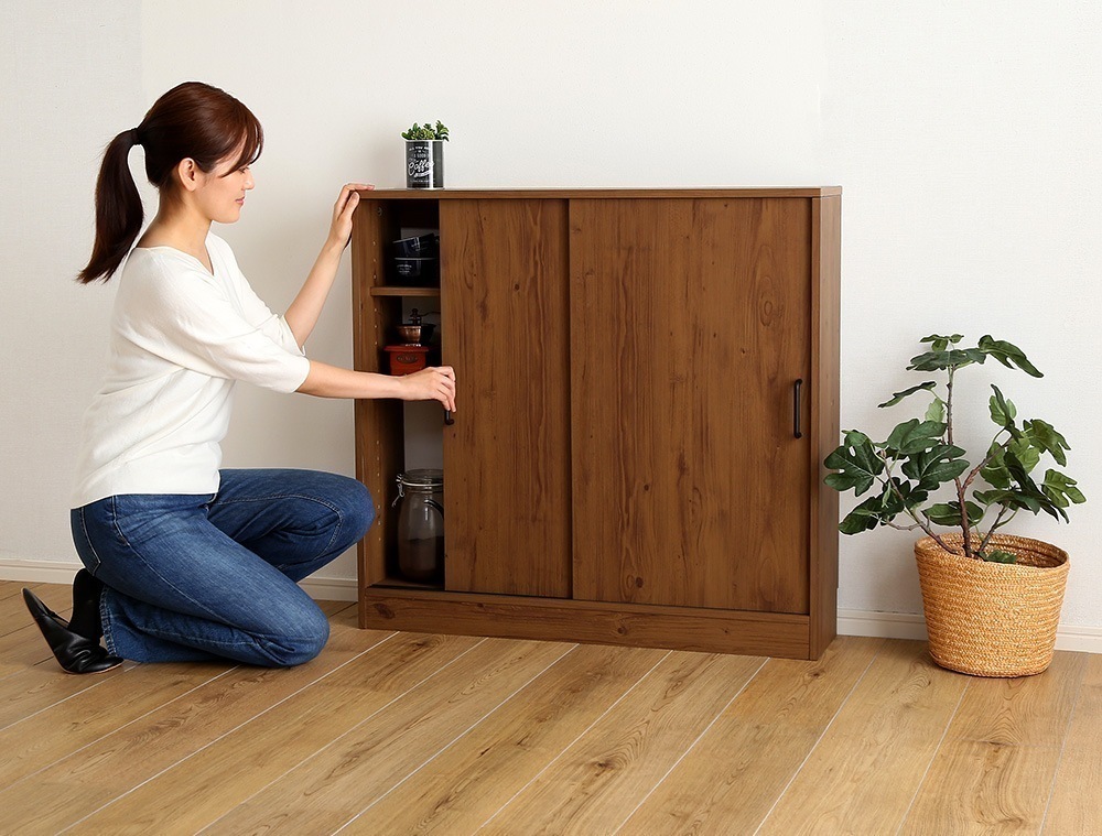 ラック 棚 隙間収納 キッチン収納 カウンター下 おしゃれ ナチュラルモダン ストッカー すき間 スリム 引き戸 薄型 15cm