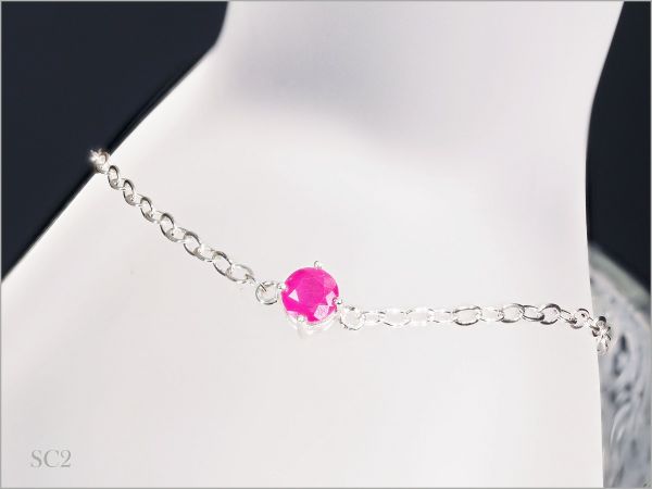 一粒 天然 ルビー ブレスレット 約0.75ct SC-2 プレゼント 最高