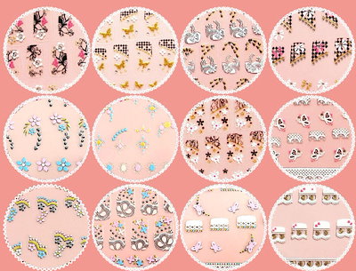 【メール便送料無料】ネイルアートシール24枚セッ...のサムネイル