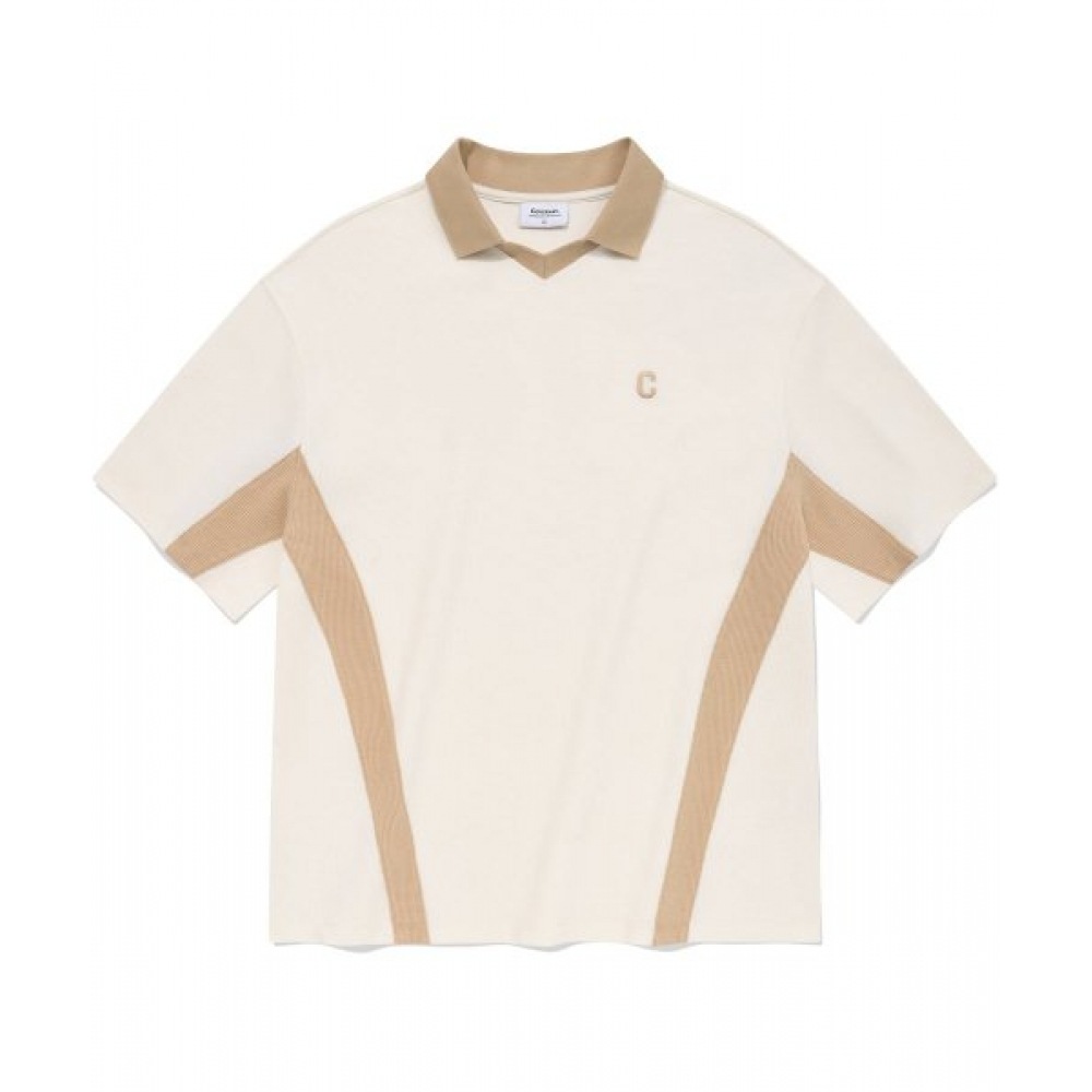 COVERNAT ワッフルアーチカラー T シャツクリーム 7,217円
