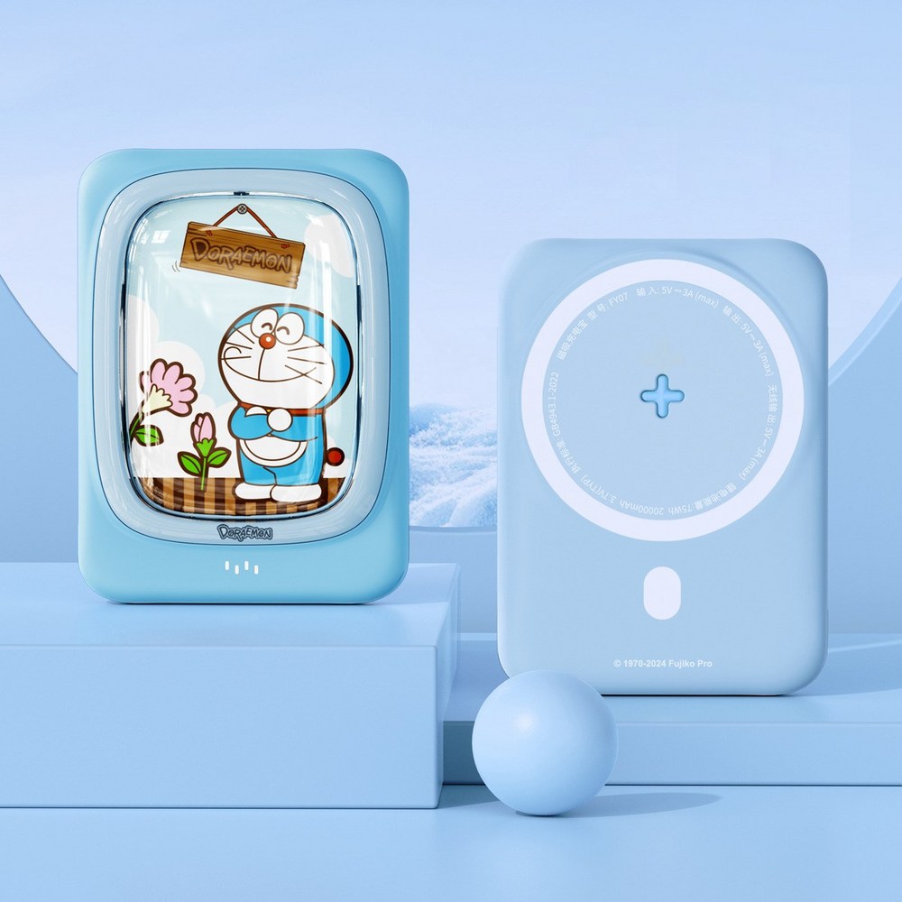 GOYESドラえもんキャラクター補助バッテリー大容量ワイヤレス充電20000mAh 5,424円