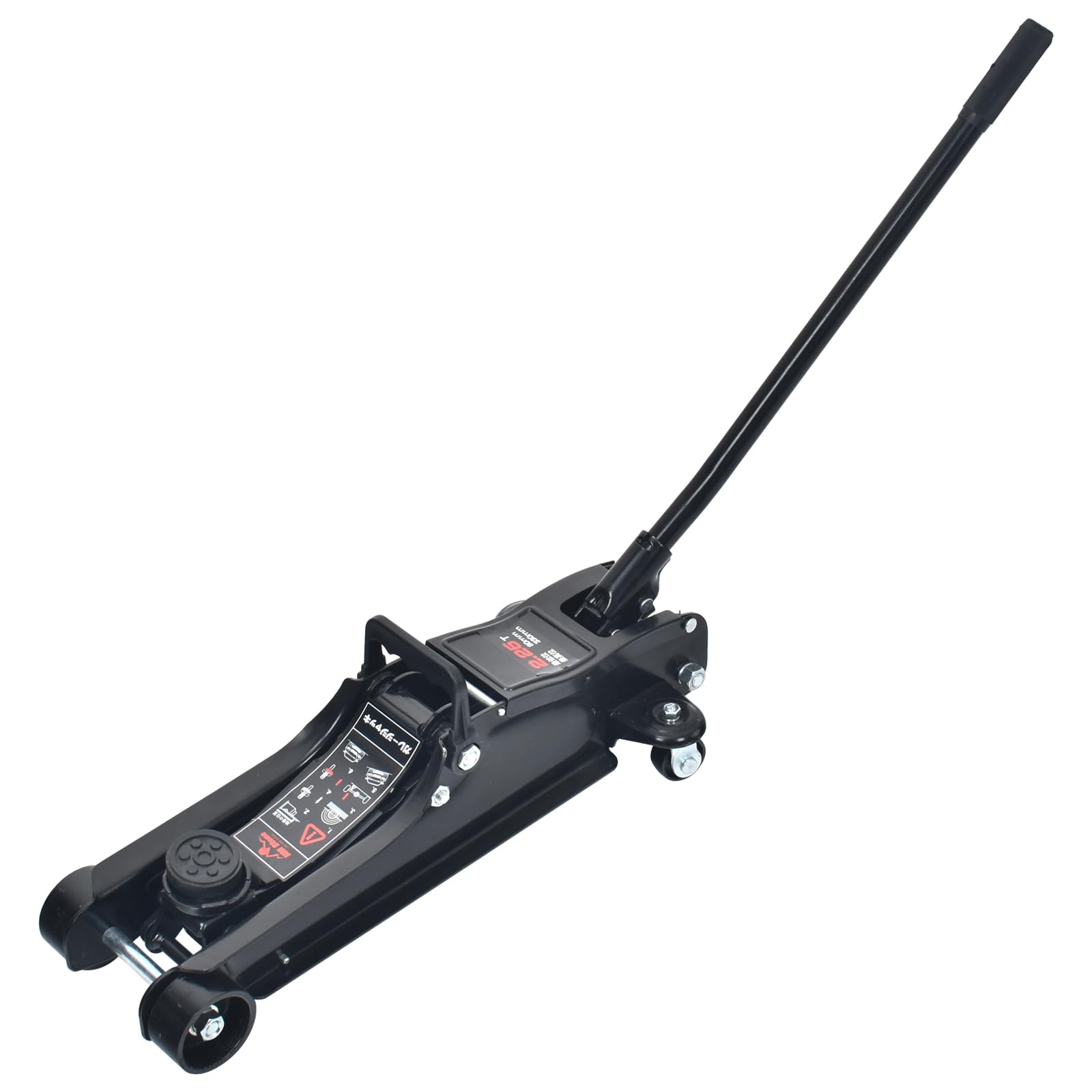 ガレージジャッキ 低床 フロア 2.25t ローダウン 油圧ジャッキ ポンプ式 最低位80mm スチール タイヤ交換 レッド