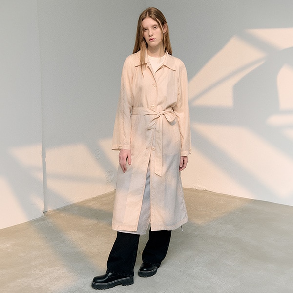 BELT TRENCH COAT PINK BEIGE