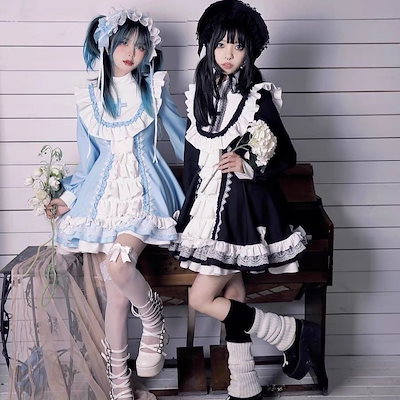 二次元 ロリータナースシスター服ゴシックシスター風OPスカートメイド服