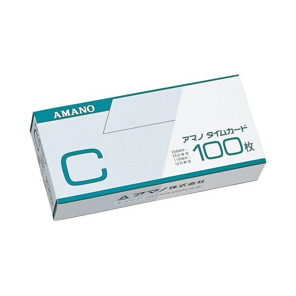 (まとめ) アマノ 標準タイムカード Cカード 25日締/10日締 1パック(100枚) (×3セット)