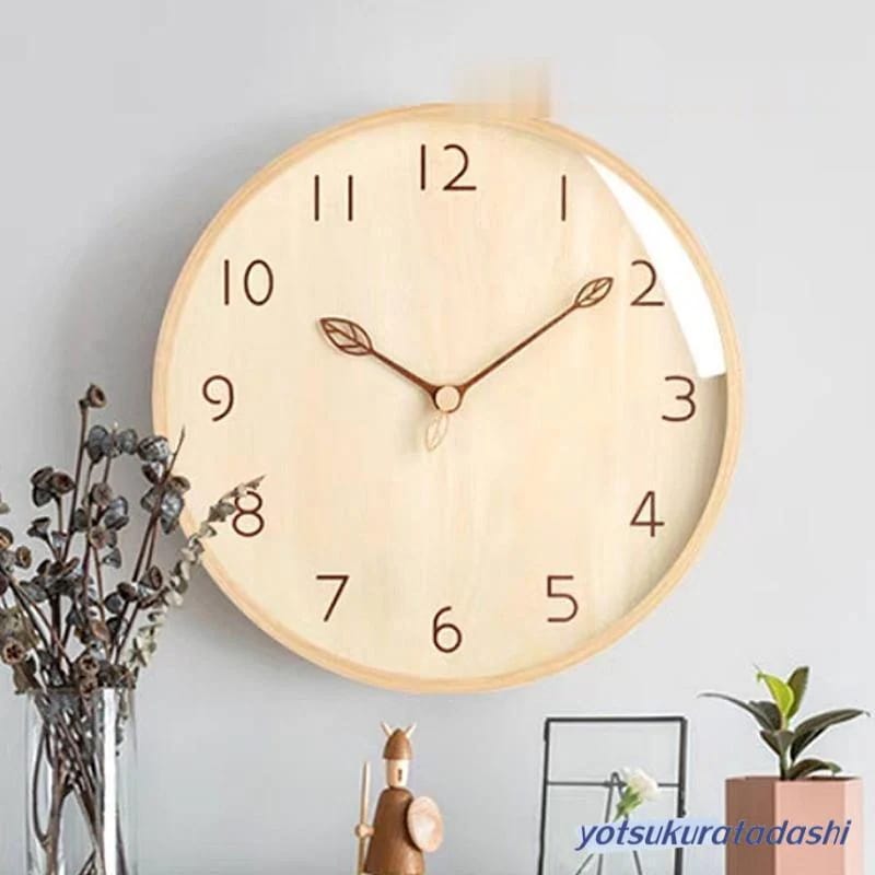 O円 ギフト2（個）ごとに11 軽量 新築祝い 文字盤 見やすい シンプル 壁飾り 12インチ 連続秒針 無騒音 デジタル時計 オシャレ 壁掛け時計 おしゃれ 電波 北欧 木製 【迅速な出荷】掛け時計