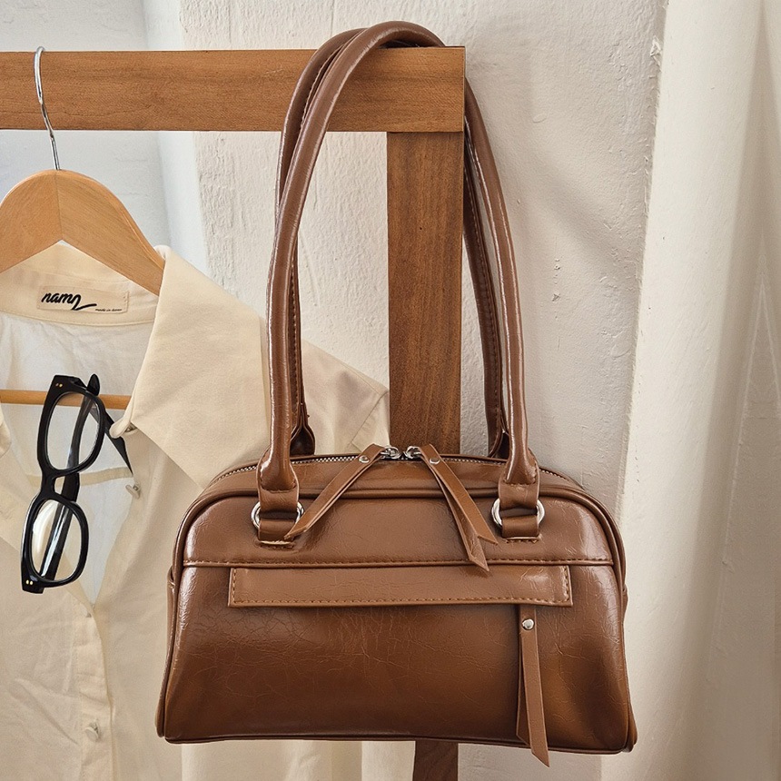 バーギャル ミニマル シンプル ポケット ヴィンテージ レザー ショルダーバッグ デイリー レディース バッグ 5,151円