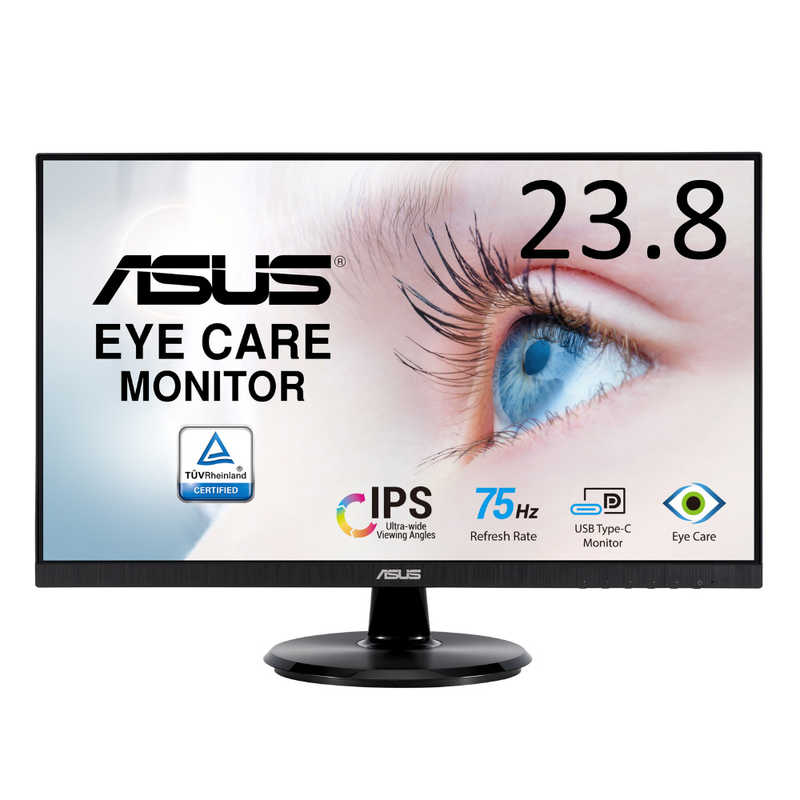 ASUS エイスース　PCモニター Eye Care ブラック [23.8型 /フルHD(1920×1080) /ワイド]　VA24DCP
