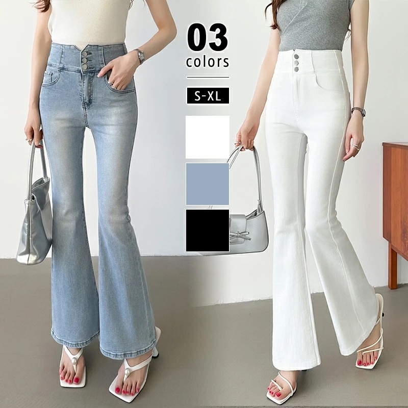 [迅速な配達][限時割!引!]フレアパンツ デニム パンツ ストレッチ レディース デニムパンツ フレアデニム 美脚 フレア ジーンズ ブーツカットパンツ 大きいサイズ ハイウエスト ストレッチパンツ