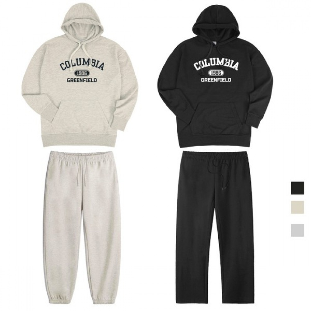 [ポール&ポール] コロンビア 1986 オーバーフィットパーカーパンツSET ジョガーワイドパンツ 3色