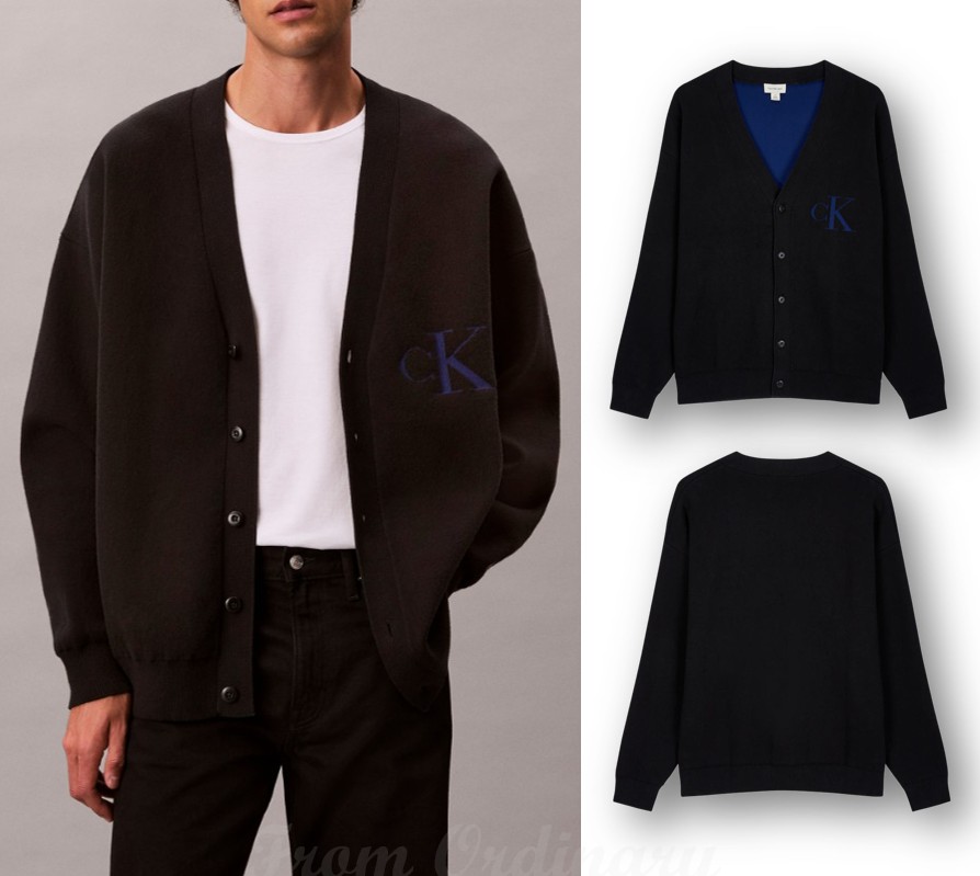 Mens Logo Knit Cardigan (4RD304G-UB1)