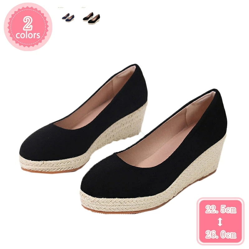777円OFFクーポン 履き心地 ラウンドトゥ 6cmウエッジヒールパンプス レディース ハイヒール ペタンコ スリッポン スニーカー 女性用 お呼ばれ 披露宴 クリスマス ハロウィン コスプレ 新生