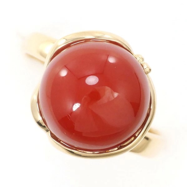 K18 18金 YG イエローゴールド リング 指輪 11号 サンゴ ジュエリー 中古 37,941円