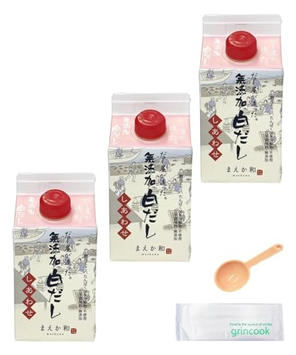 マエカワテイスト だし屋が造った無添加白だし しあわせ(GL) 300ml ×3セット + 軽量スプーン／オリジナルおしぼり付き 5,125円