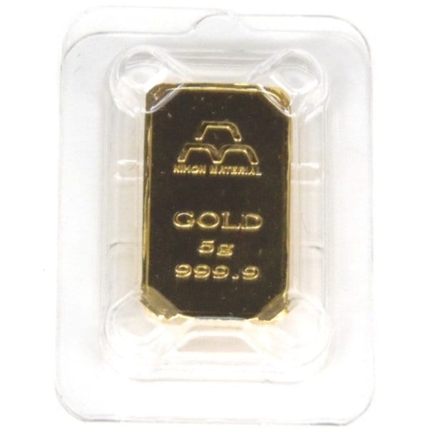 【新品】日本マテリアル 純金 インゴット 5ｇ ゴールドバー 24金 ingot(52392)
