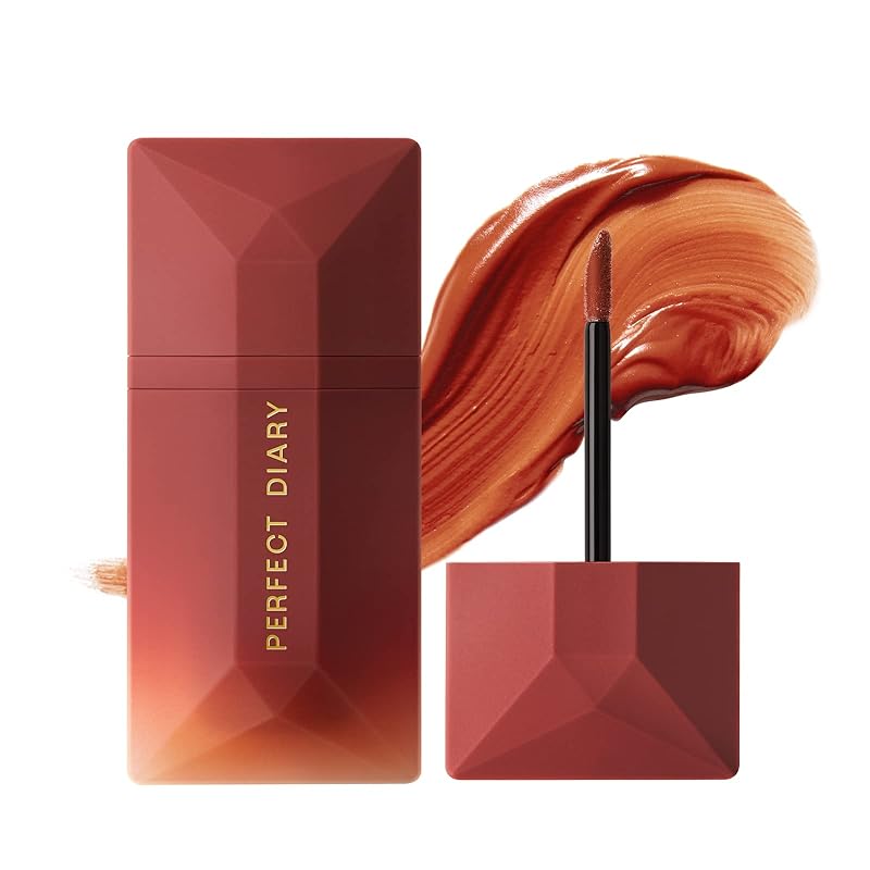 PERFECT DIARY パーフェクトダイアリー READ ME リップティント ベルベットマット 赤狐 イエベ ブルベ 口紅 落ちない 色持ち レッドブラウン リップスティック 高発色 血色感 4