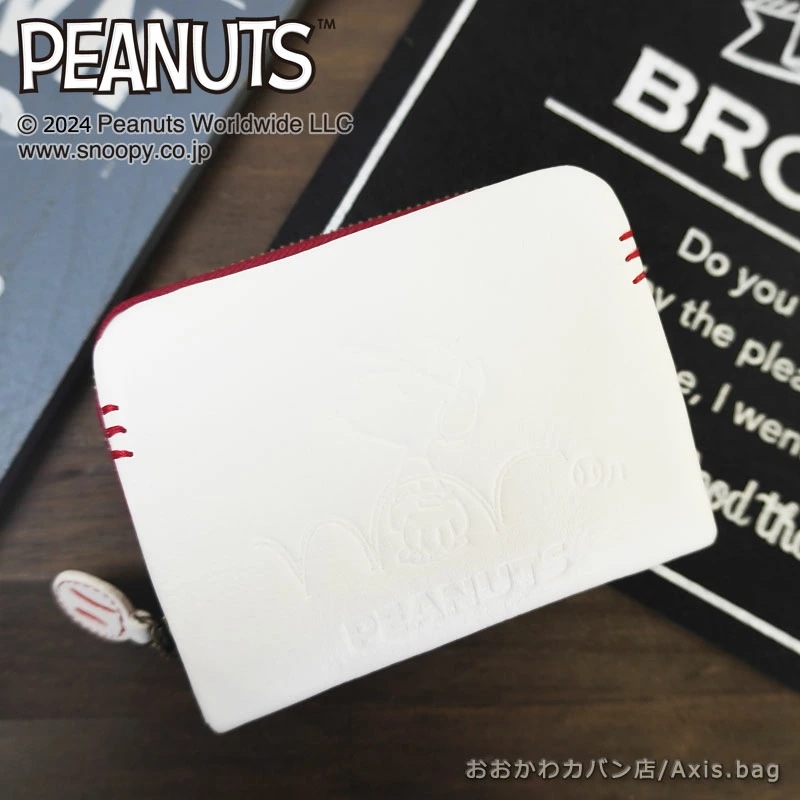 ピーナッツ PEANUTS スヌーピー SNOOPY ラウンドファスナー二つ折り財布 BALL 73035
