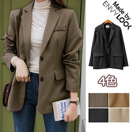 ENVYLOOK💖【エンビーメイド】シングルツーボタンテーラードジャケット💖4COLOR♥送料無料