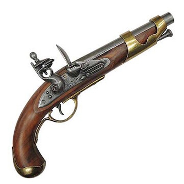 DENIX デニックス 1011 騎兵ピストル 35cm フランス ブラウン ゴールド レプリカ 銃 モデルガン コスプレ 小物 模造 復刻銃 リアル 古式 西洋 美術 ディスプレイ 銃器 武具
