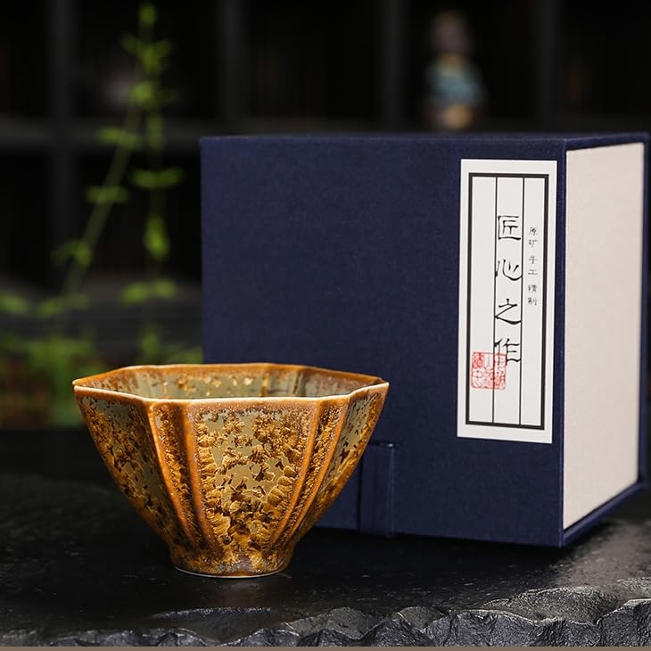 顧客指導者長老への記念品としての中国風の結晶釉セラミックカップ - ギフトボックスセット (六方カップ - ギフトボックスセット)