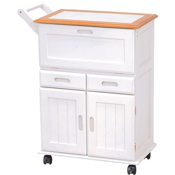 MW-3709NW ナチュラル/ホワイト [キッチンワゴン] メーカー直送