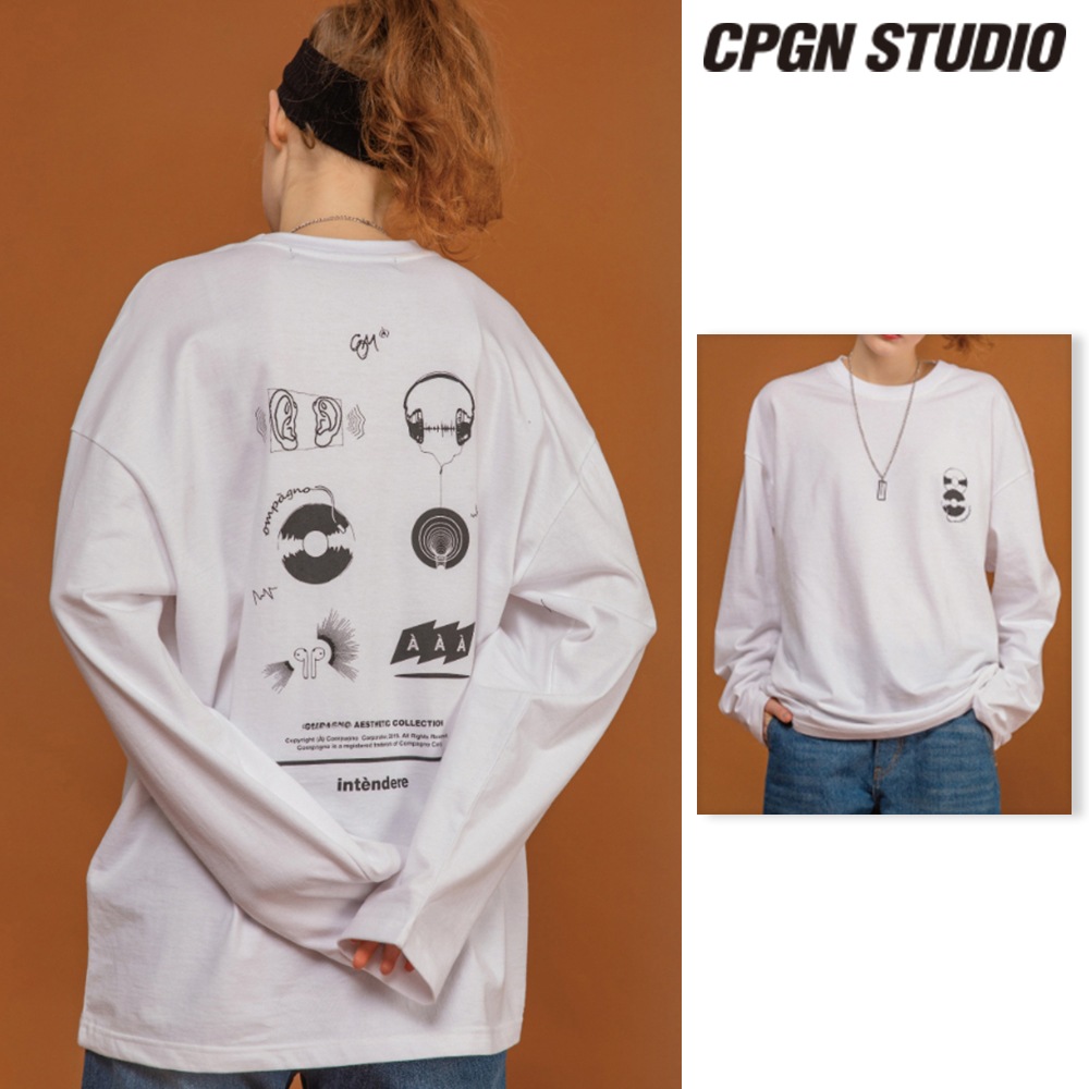 【CPGN STUDIO】 Recording Long Sleeve Heavy Overfit White