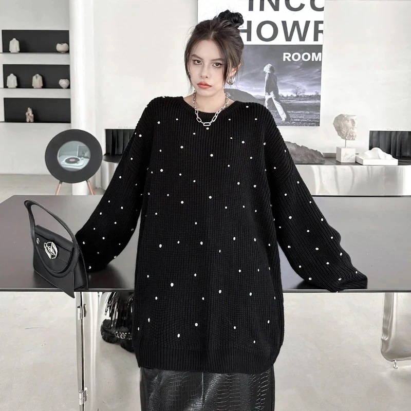 オシャレベーシックニット トップス アウター ラウンドネックニット セーター 人気なリプニット ゆったり ベーシックニット ベーシックニッ 丸ネック 新作 おしゃれ クリスマスコスプレ