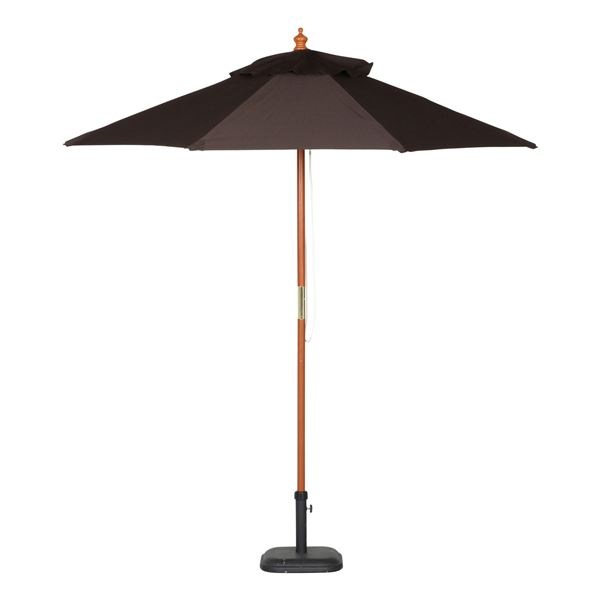 木製パラソル 幅210cmタイプ ブラウン 組立品 [パラソルベース別売]