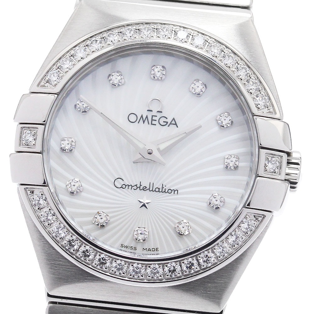 オメガ OMEGA 123.15.27.60.55.002 コンステレーション ダイヤベゼル 12P クォーツ レディース 美品 _958797【中古】