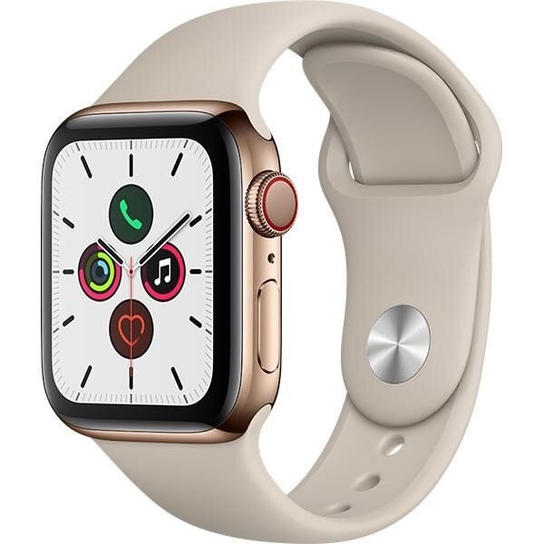 Apple Watch Series 5 GPS+Cellularモデル 40mm MWX62J/A [ゴールドステンレススチールケース/ストーンスポーツバンド]