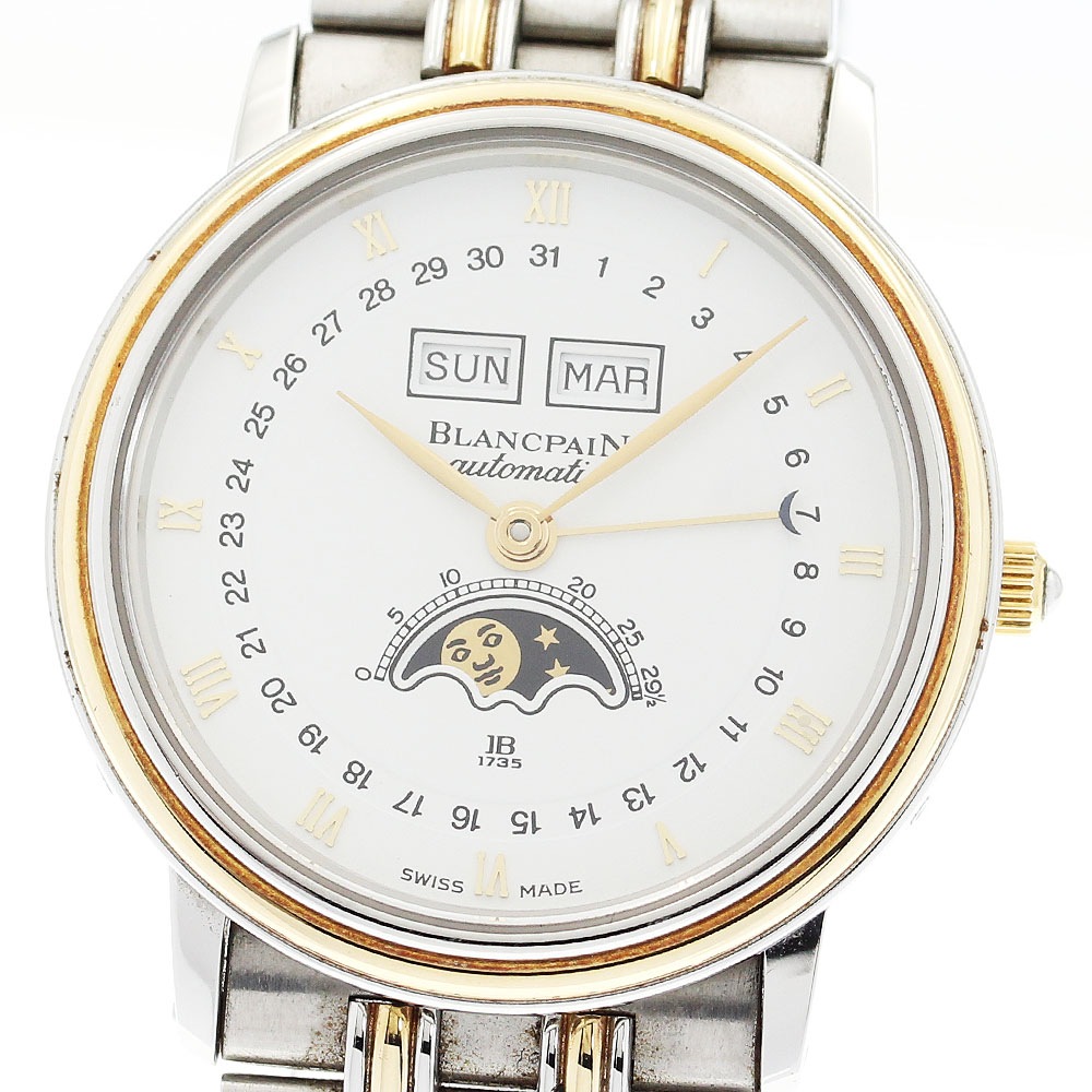 ブランパン Blancpain ヴィルレ トリプルカレンダー ムーンフェイズ 自動巻き メンズ 良品 _913338【中古】